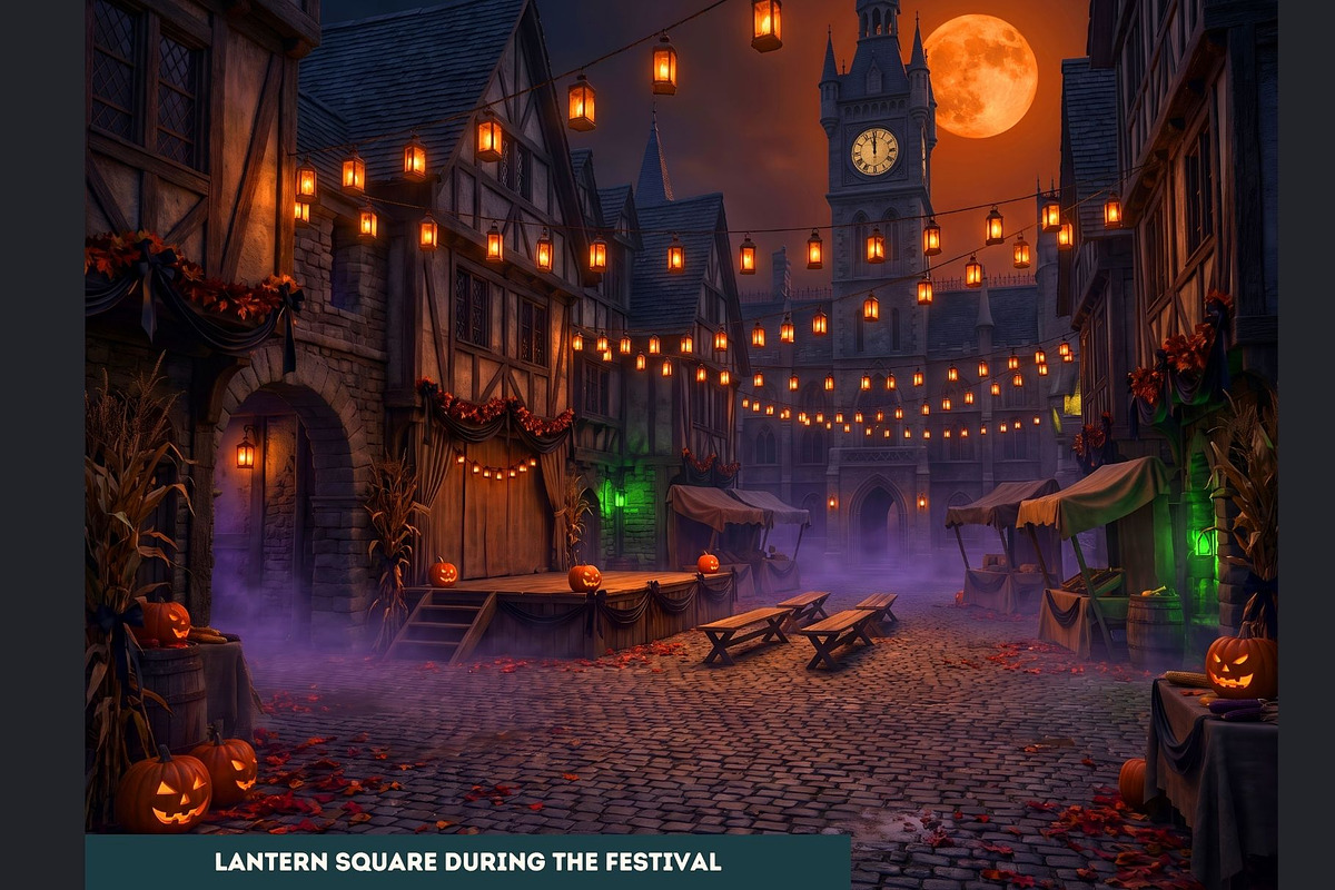 100 Halloween RPG Backdrops, a Seasonal Illustration by ThatsDesignArt (Photo 7 of 19)