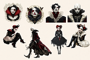 PECULIAR GOTHIC PEOPLE CLIPART, a Person Illustration by Daring Digies (Thumbnail 7 of 10)