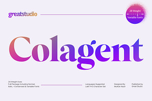 Colagent Family | Variable Font