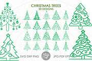 Christmas tree SVG, Holiday Clipart, an Object Graphic by Artisan Craft (Thumbnail 1 of 5)