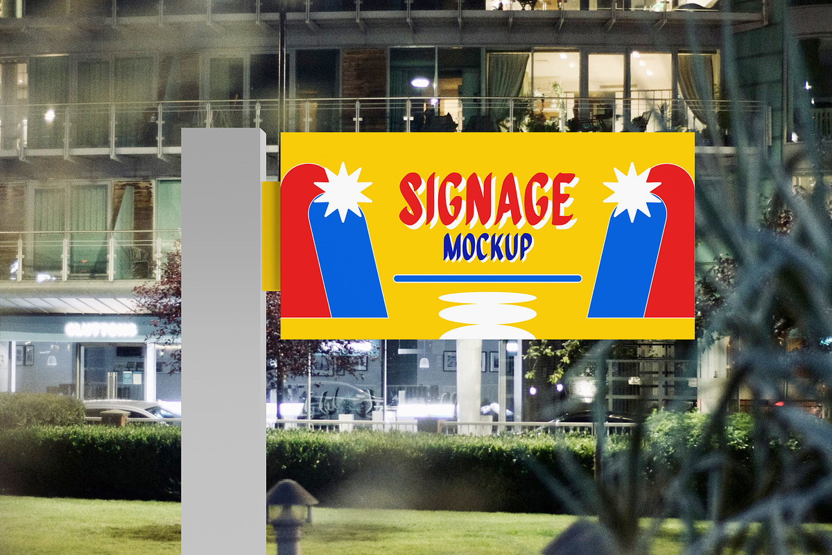 Signage Mockups, an Advertising Mockup by safrizalstudio (Photo 1 of 4)