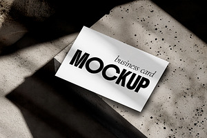 Rustic Modern Business Card Mockup, a Mockup by barsrsind
