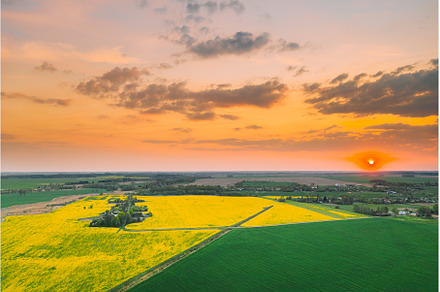 Aerial View Of Green Meadow And, a Nature Photo by Our Amazing World