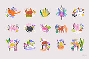 Cats and Flowers | 100% Hand drawn, an Animal Illustration by Olia (Thumbnail 3 of 14)