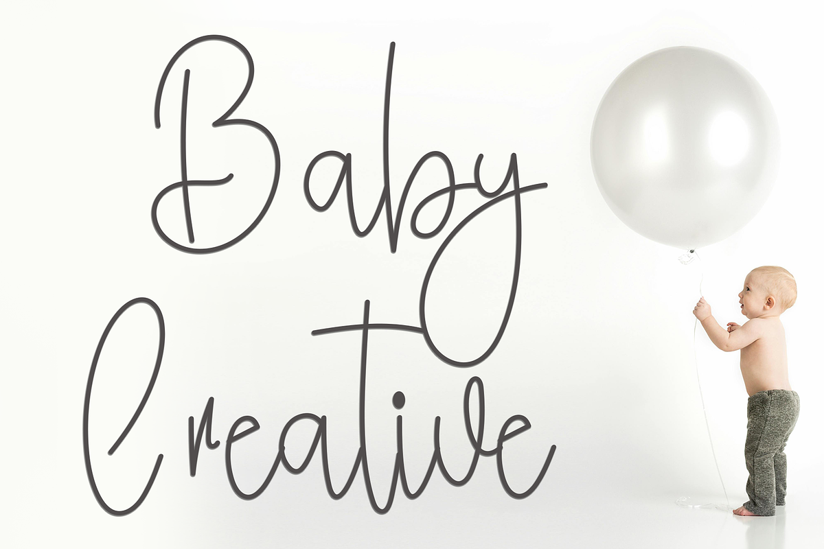 Baby Birthday, a Handwritten Font by FreshTypeINK (Photo 6 of 8)