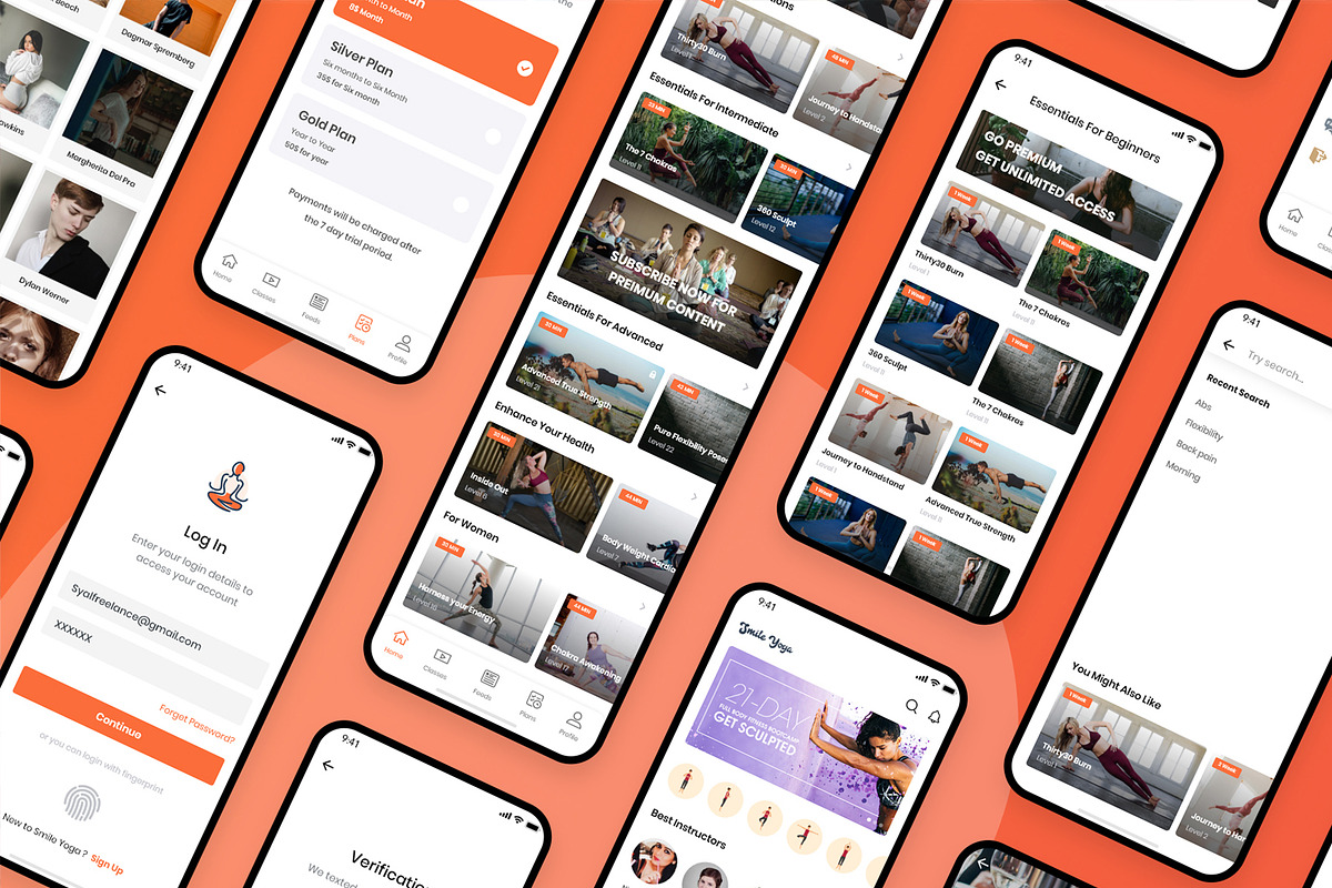 Smile Yoga UI Kit, an UI Kit Template by SyalUIUX (Photo 5 of 11)