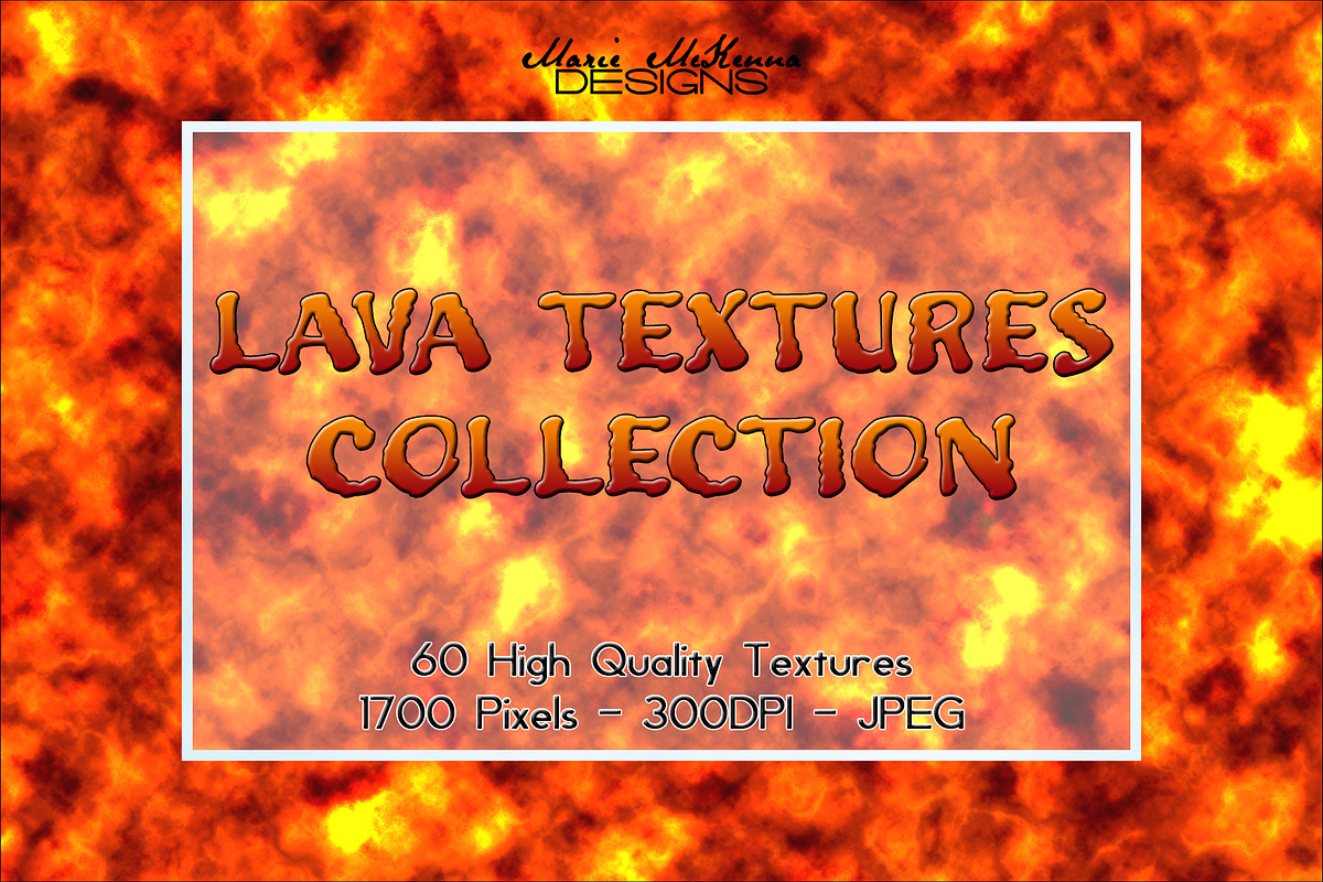 Lava Textures Collection, a Texture Graphic by MarieMcKennaDesigns (Photo 1 of 4)