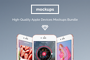 Mockup Bundle: 76 Apple devices, an iPhone Mockup by Designerbundle (Thumbnail 1 of 3)