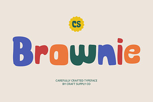 CS Brownie – Fun Font, a Sans Serif Font by Craft Supply Co.