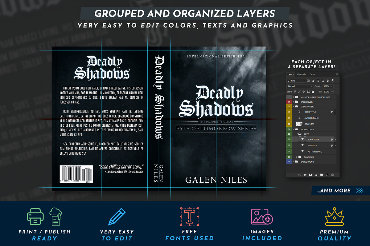 Book Cover Template 54, a Templates & Theme by Digital Goods (Photo 3 of 11)