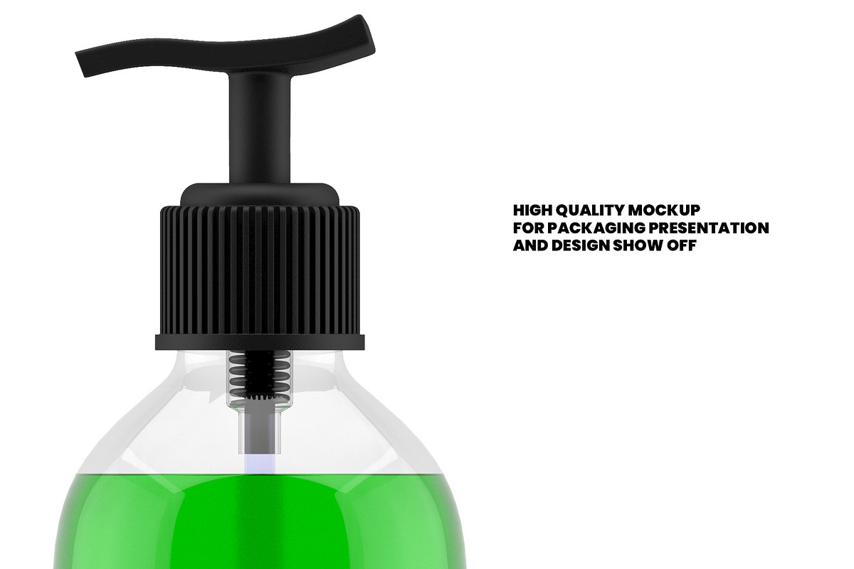 Hand Sanitizer Bottle Mockup, a Packaging Mockup by Illusiongraphic (Photo 2 of 9)