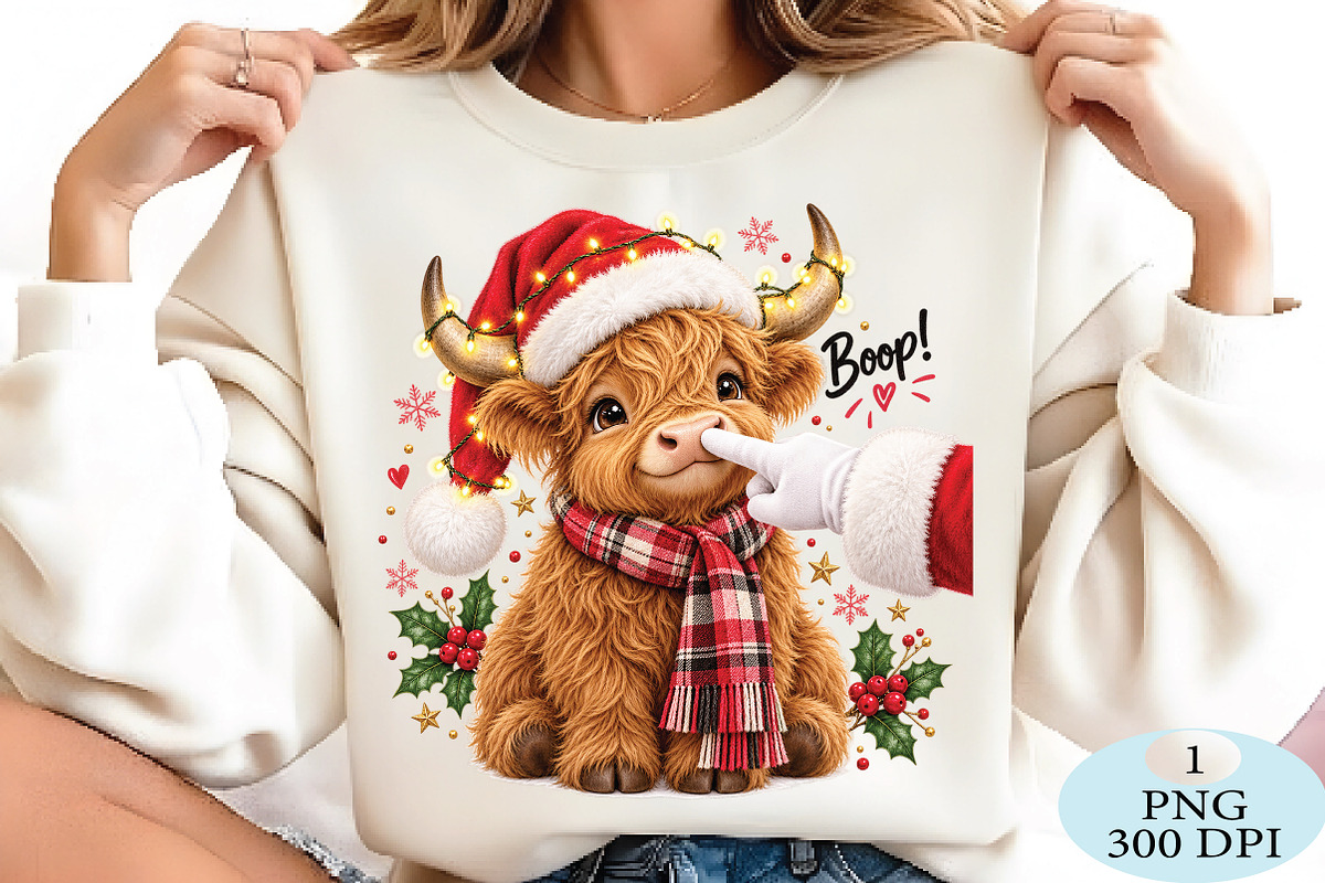 Christmas Cow Nose Boop PNG, a Seasonal Illustration by Daily.Designs (Photo 2 of 5)