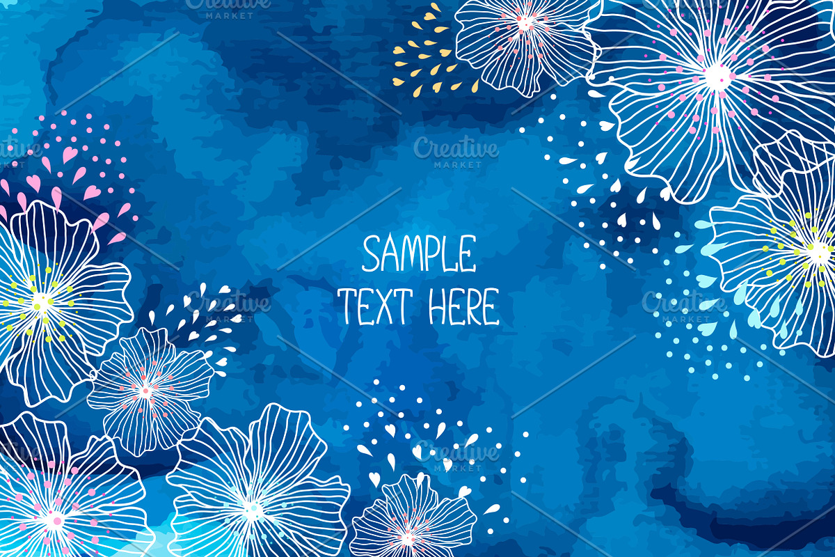 watercolor backgrounds, a Texture Graphic by ykononova (Photo 6 of 6)