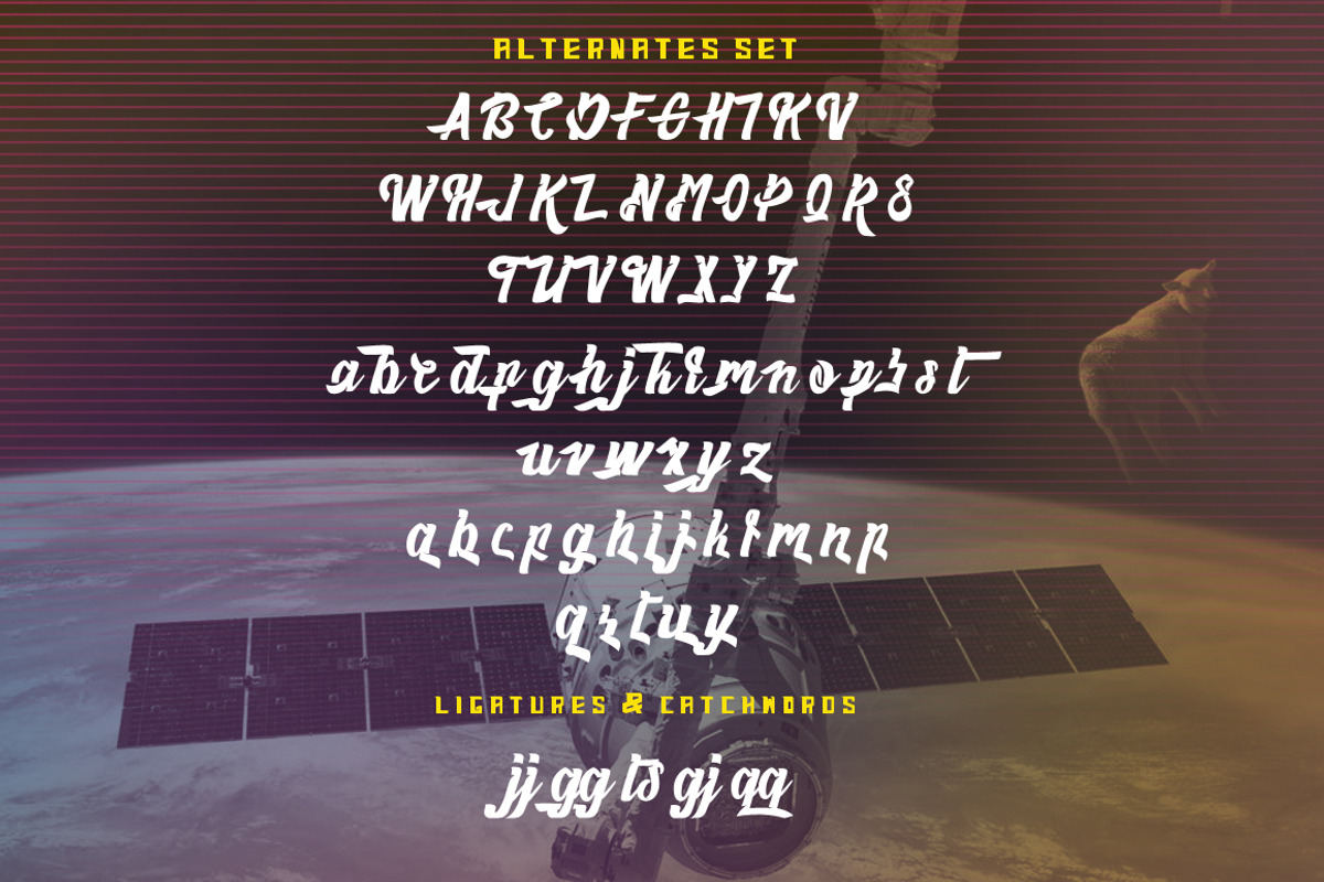 Haynthams Spacescript Font (2 in 1) preview 5