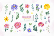 Unicorns.Cute watercolor collection, an Animal Illustration by Kate_Rina (Thumbnail 4 of 16)