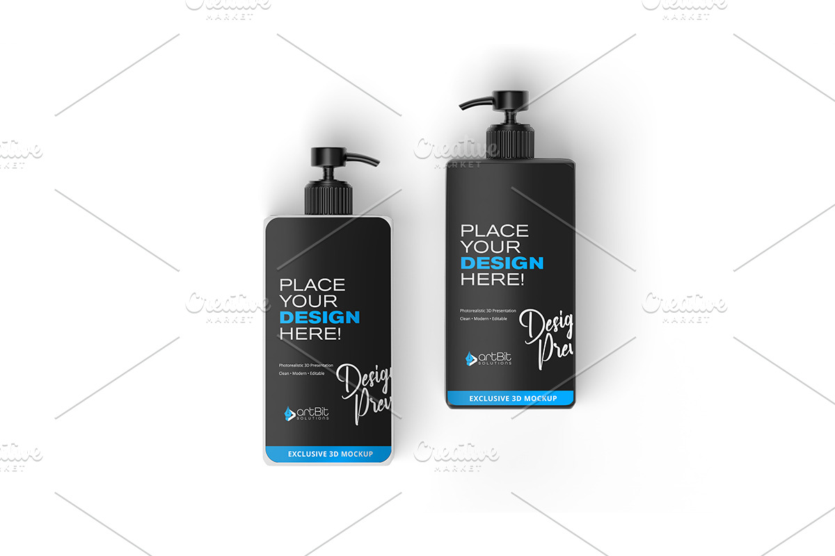 Plastic Pump Bottle Mockup Packaging, a Packaging Mockup by artBit Design Studio (Photo 4 of 5)