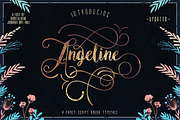 Angeline Font + SWASHES, a Script Font by Burntilldead (Thumbnail 1 of 7)