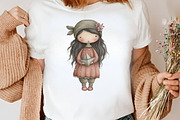 Whimsical Girls Clipart Bundle, an Illustration by Canvas Craft (Thumbnail 7 of 7)