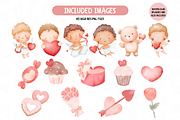 Cute Valentine Clipart Set, an Illustration by TatiMockup (Thumbnail 3 of 5)