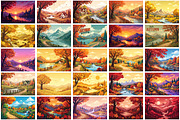 Autumn Fall Landscape Wallpaper, a Wallpaper Graphic by Forhadx5 (Thumbnail 4 of 9)