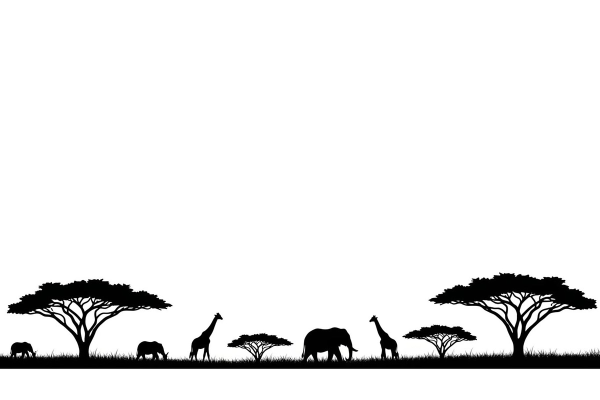 Abstract Savanna Scenery Silhouette, a Graphic by Artivon (Photo 4 of 13)