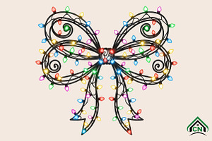 Coquette Bow Christmas PNG, an Illustration by Craft Nest