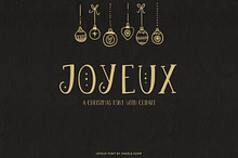 Joyeux Christmas font & clipart