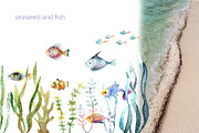 By The Sea – Watercolor Collection, an Illustration by SophieLittleEye (Thumbnail 4 of 12)