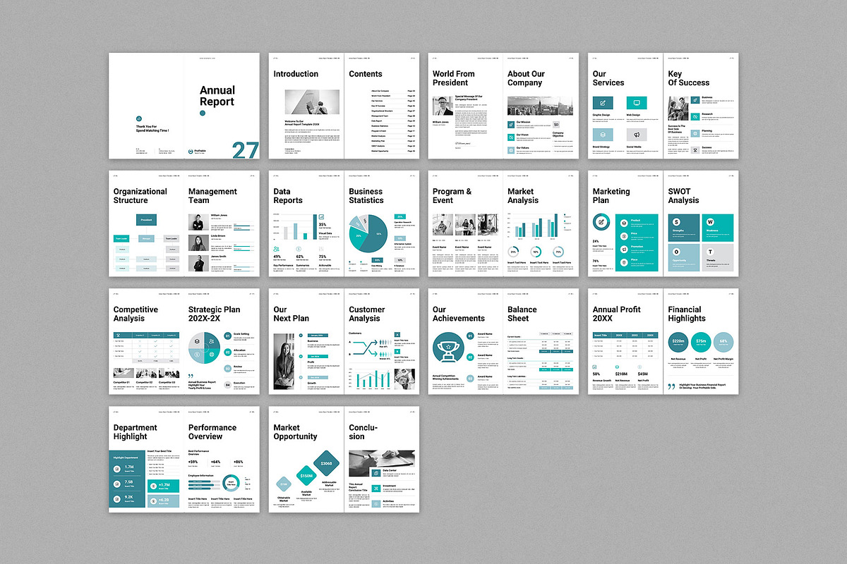 Annual Report Template, a Brochure Template by Work-Envance (Photo 12 of 12)