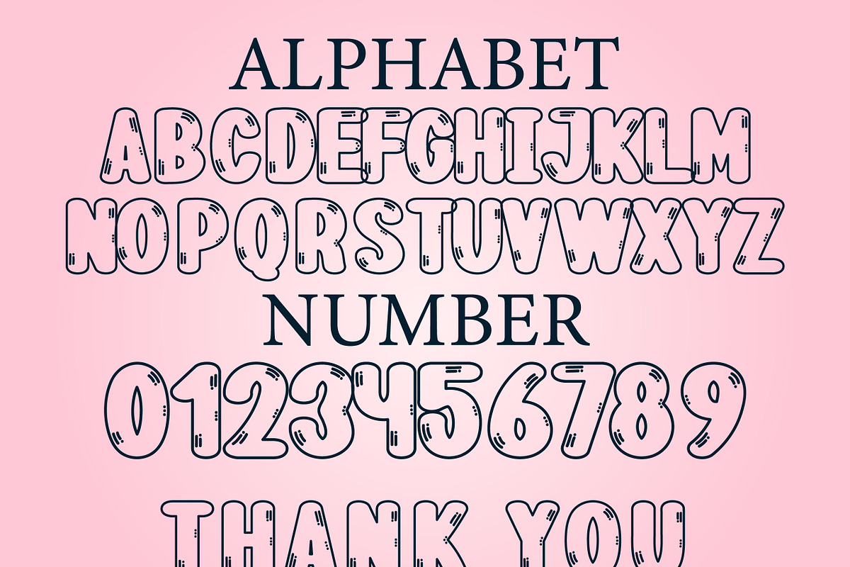 Bubble Outline Decorative font, a Serif Font by MaxArt Foundry (Photo 3 of 5)