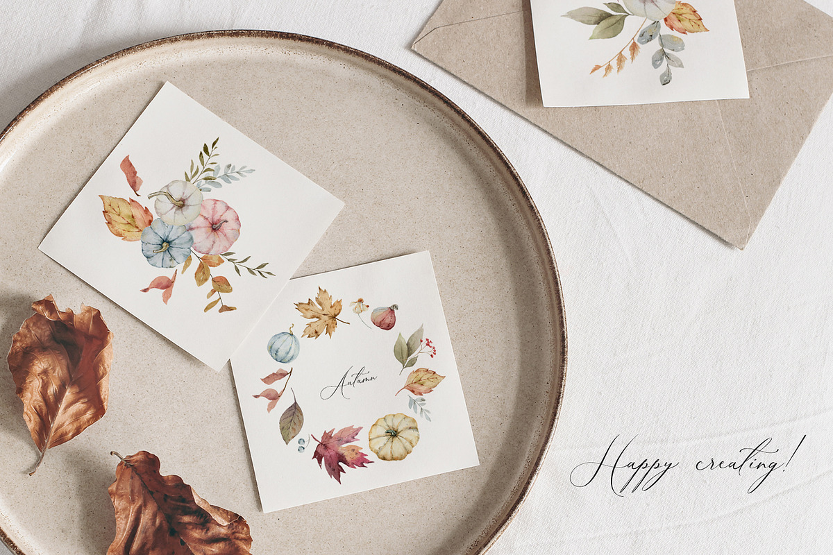 Autumn Time. Watercolor collection., a Decorative Illustration by Elena Medvedeva (Photo 10 of 11)