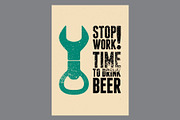 Beer time bottle vector poster set., a Food Illustration by PoPaShop (Thumbnail 7 of 10)
