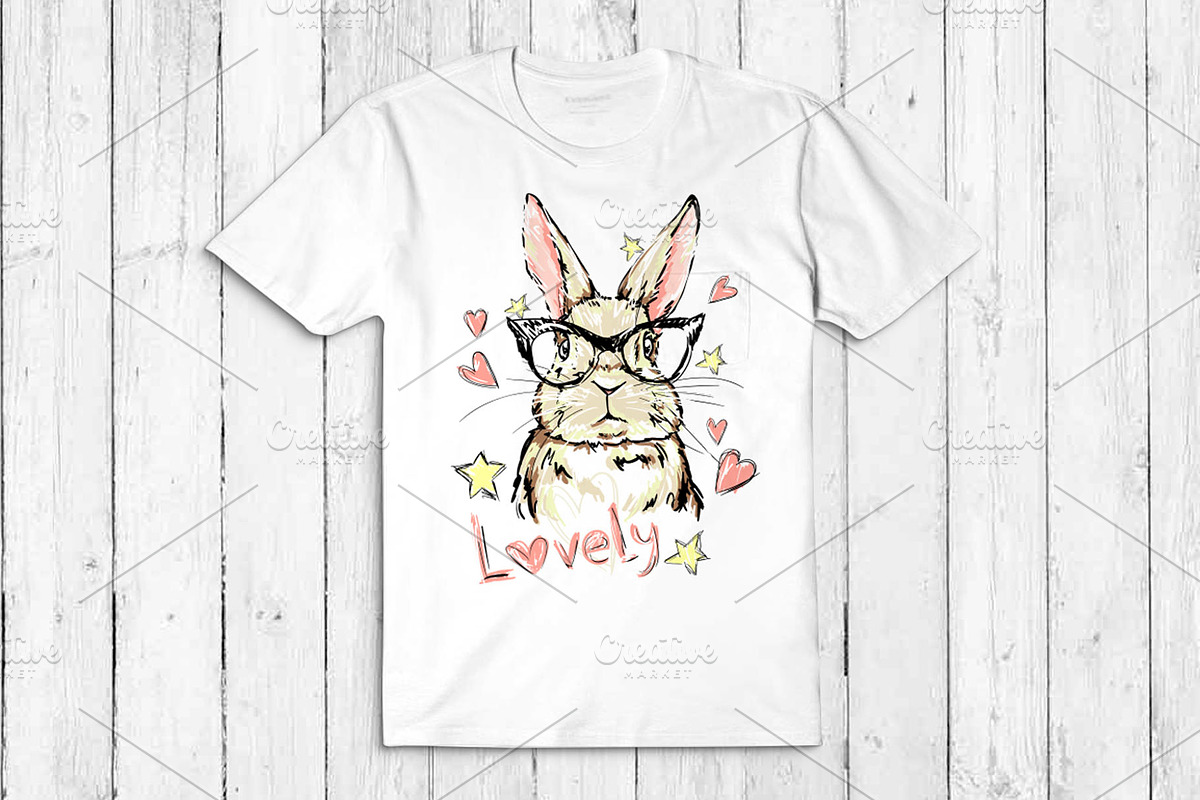 Hand Drawn Vector Bunny, an Animal Illustration by Sweet_print (Photo 4 of 4)