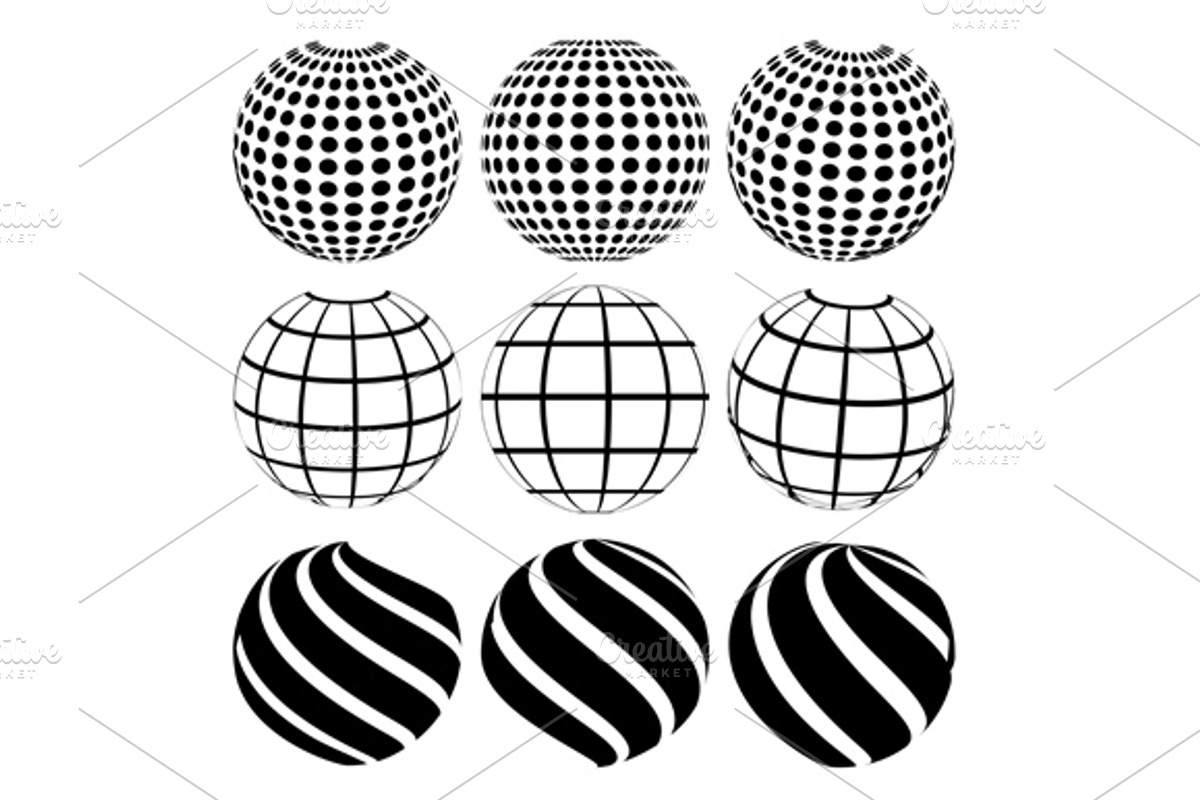 Abstract dotted sphere