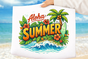 Summer Text Decoration Nature, an Illustration by DreamArtGraphic