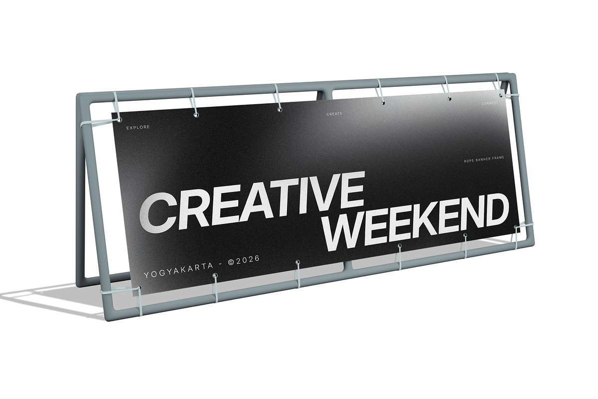 Rope Banner Frame Mockup, an Advertising Mockup by SLAB! Design (Photo 6 of 7)
