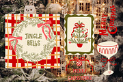 Vintage Christmas clipart & posters, an Object Graphic by Tani Kuzminka (Thumbnail 4 of 13)