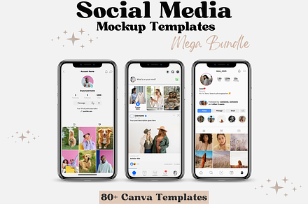 Social Media Mockup Canva Bundle
