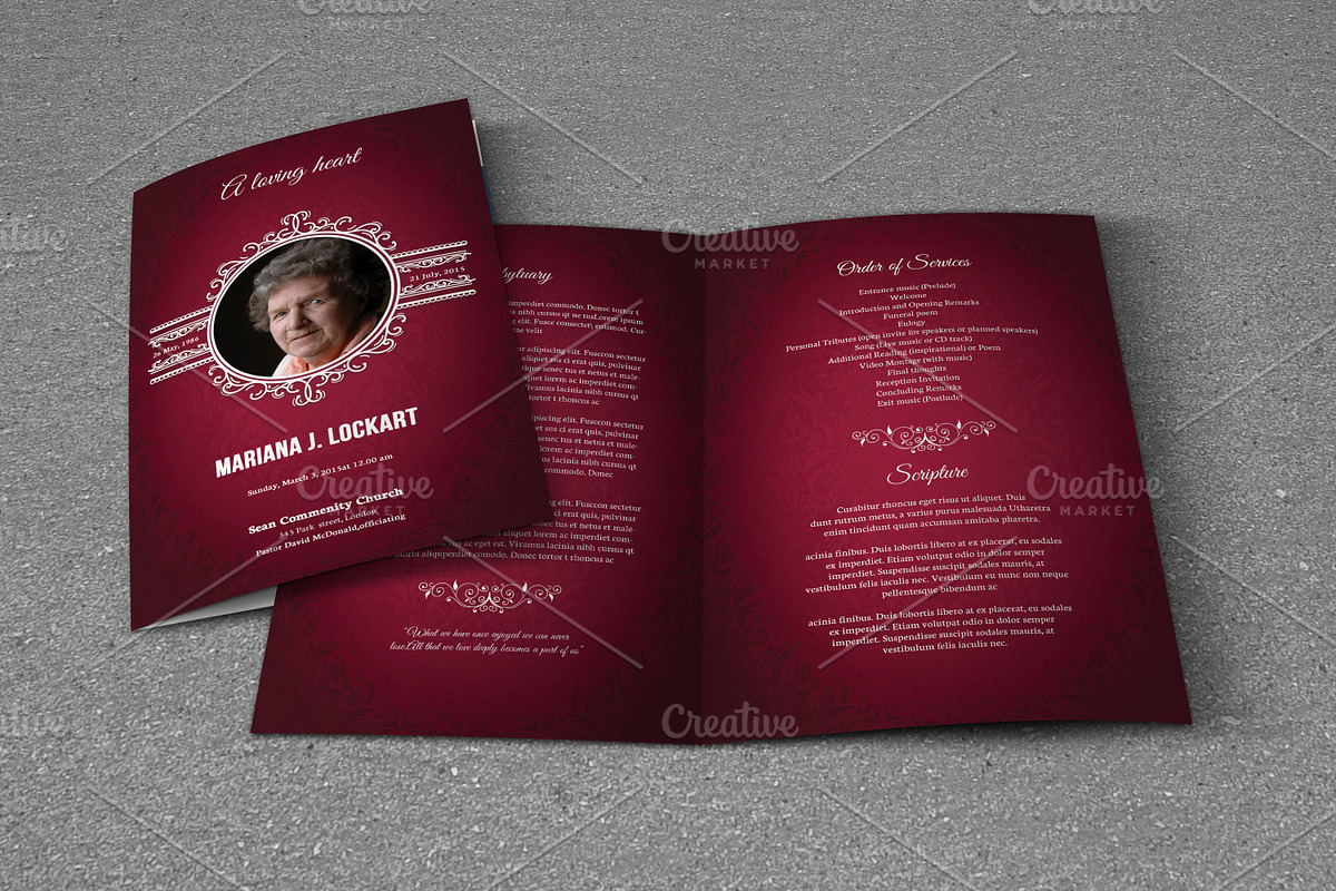 Funeral Program Template-T452, a Brochure Template by Template Shop (Photo 4 of 4)