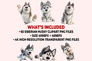 Husky Clipart PNG Bundle, a Graphic by M9 Design (Thumbnail 11 of 11)