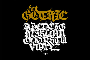 Gothic vector letters