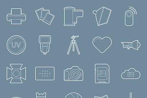 Photo icons set