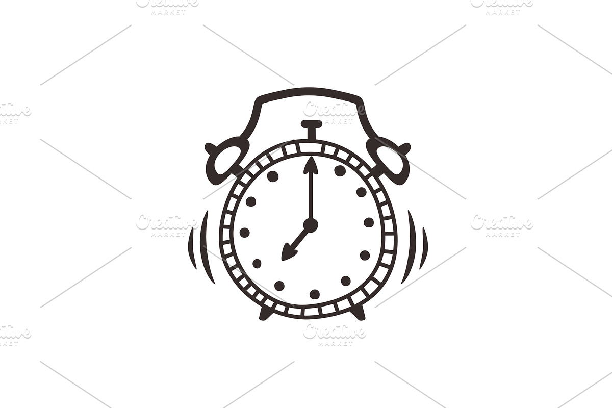Alarm clock icon Clip art Cartoon, an Object Illustration by Nadzin