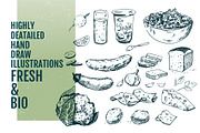 50+ Hand Drawn Fresh Food Elements, a Food Illustration by Vitaliy Starkov (Thumbnail 5 of 7)
