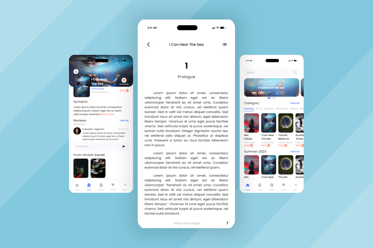 Maos - E-book Mobile Apps, an UI Kit Template by twinstd (Photo 4 of 4)