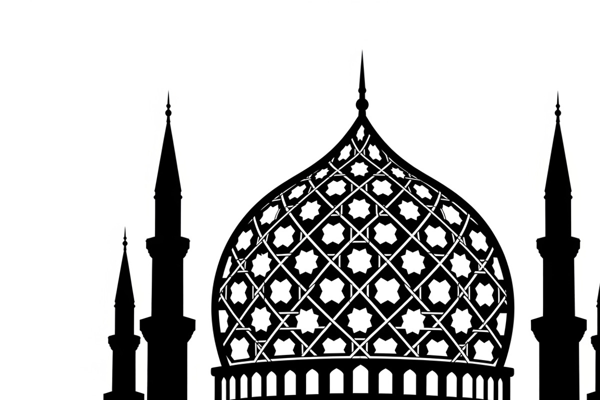 Beautiful Ramadan mosque silhouette, an Illustration by Amazin_art (Photo 8 of 31)