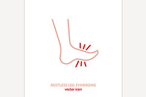 Restless leg syndrome outline icon., an Outline Icon by Anna's Shop