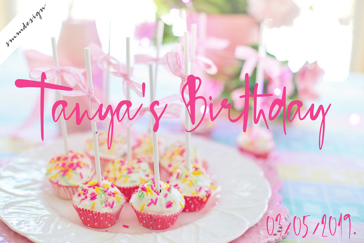 Blush Pink Handwritten Script Font preview 8