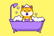 Cute Shiba Inu Dog Cartoon Vector, an Animal Illustration by Artstorystudio (Thumbnail 2 of 6)