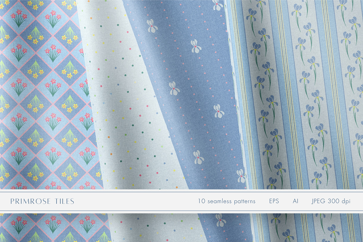 Spring floral & geometric patterns, a Pattern Graphic by Enia Grace (Photo 2 of 10)